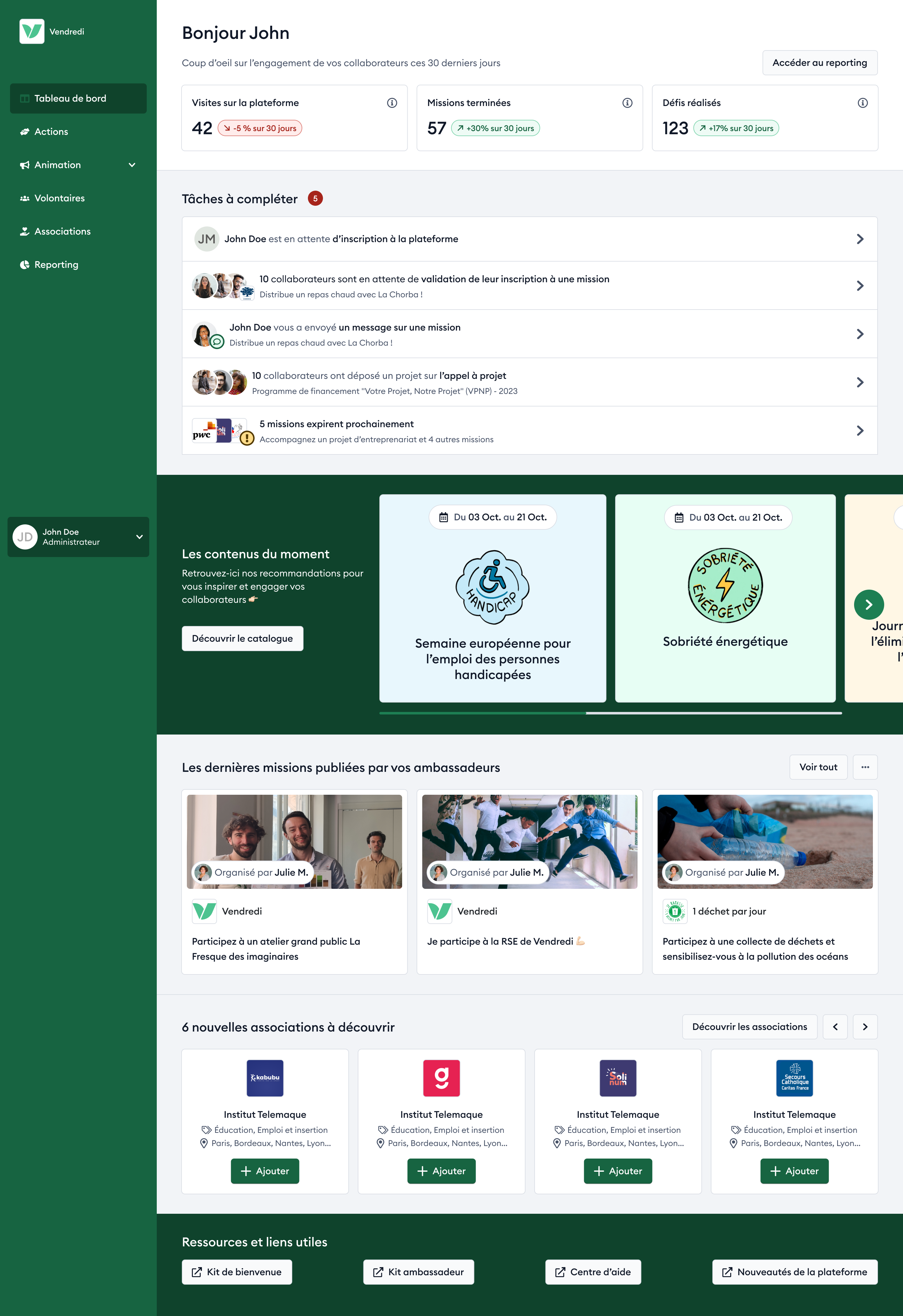 Nouvelle UI du tableau de bord