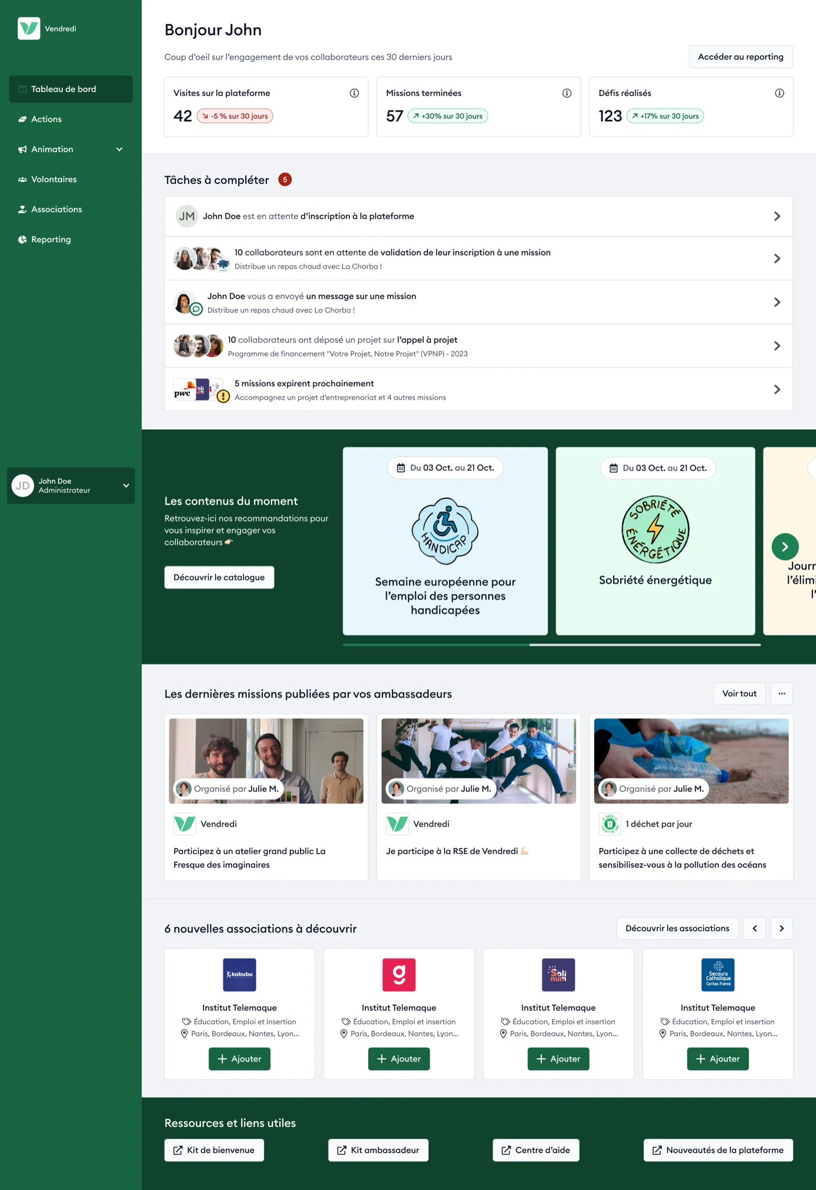 Nouvelle UI du tableau de bord