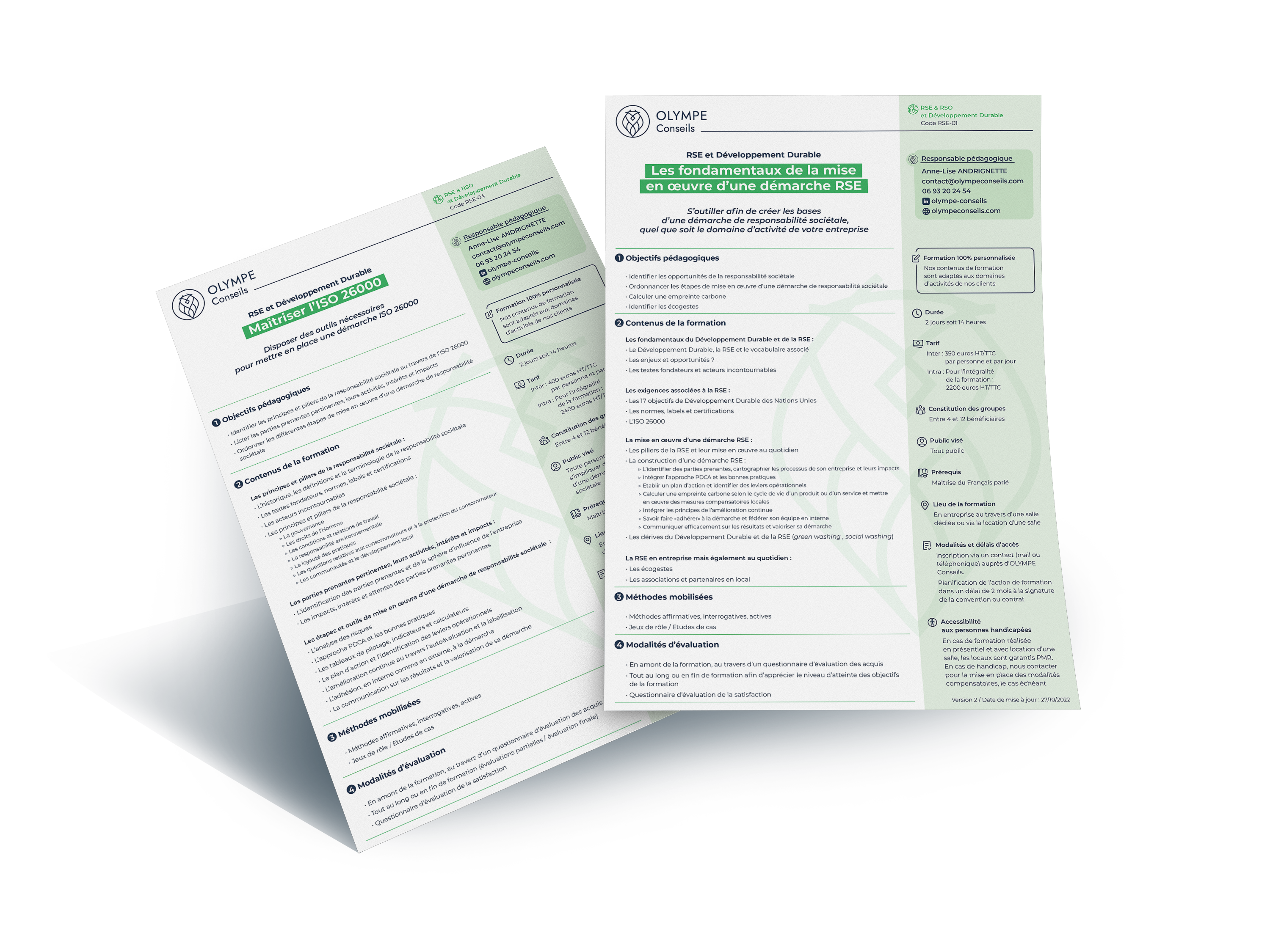 Fiches programme de formation